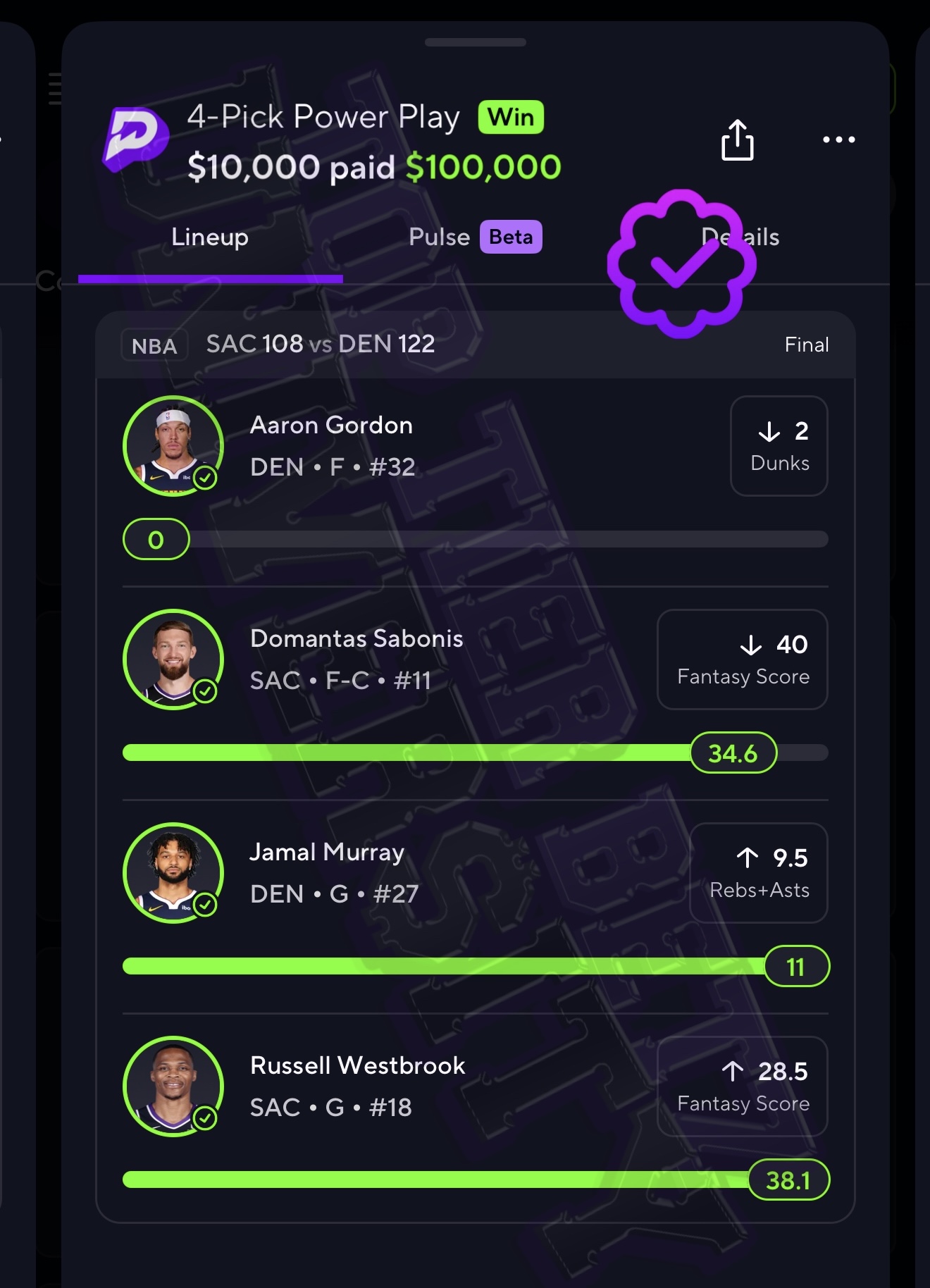Payout 8